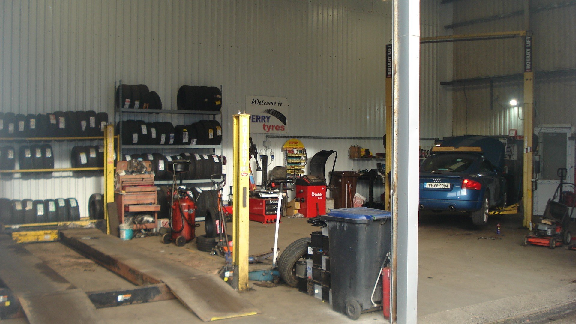 Servicing in the Perry Motors workshop, Athy